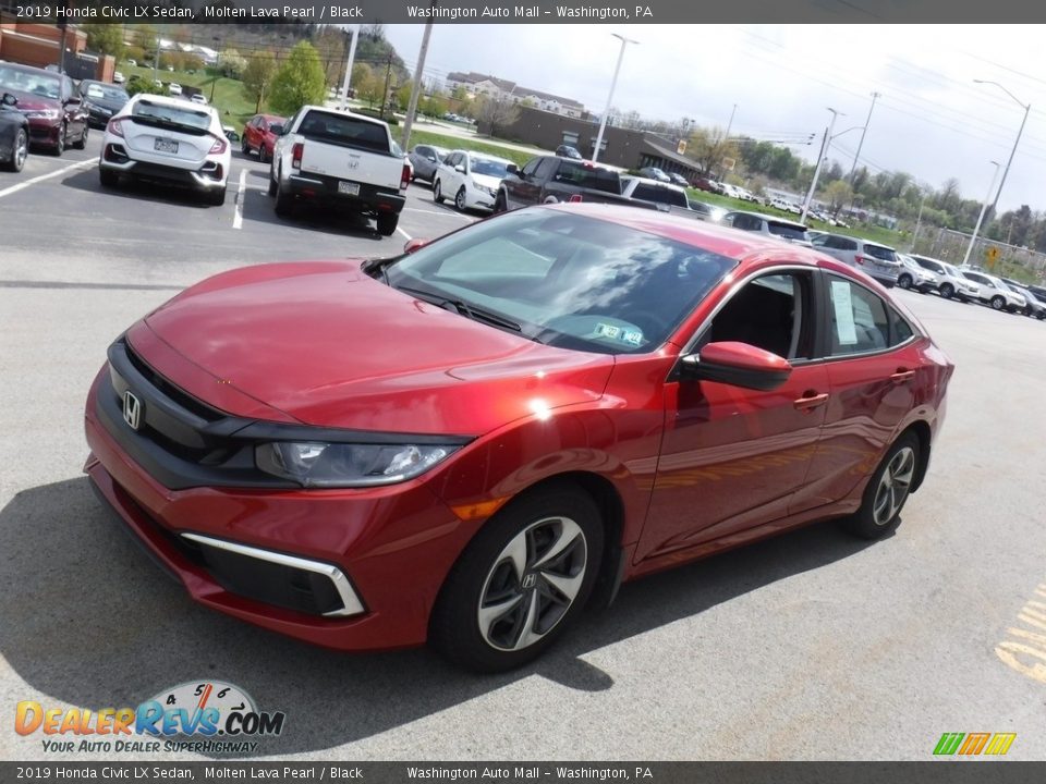 2019 Honda Civic LX Sedan Molten Lava Pearl / Black Photo #5