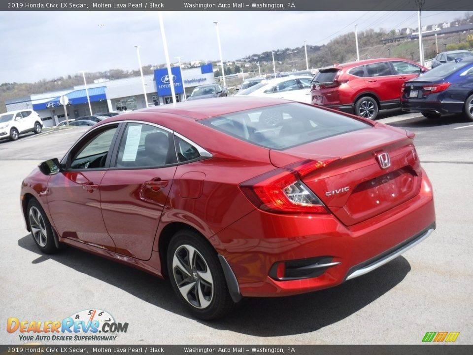 2019 Honda Civic LX Sedan Molten Lava Pearl / Black Photo #7