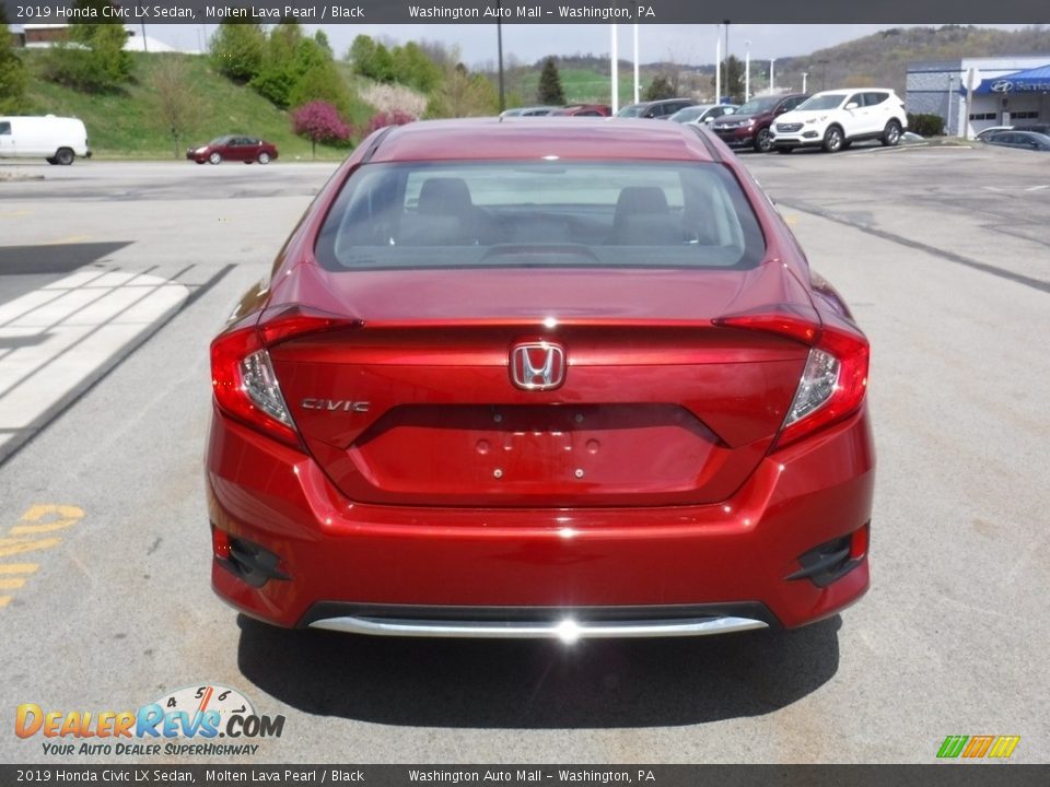 2019 Honda Civic LX Sedan Molten Lava Pearl / Black Photo #8