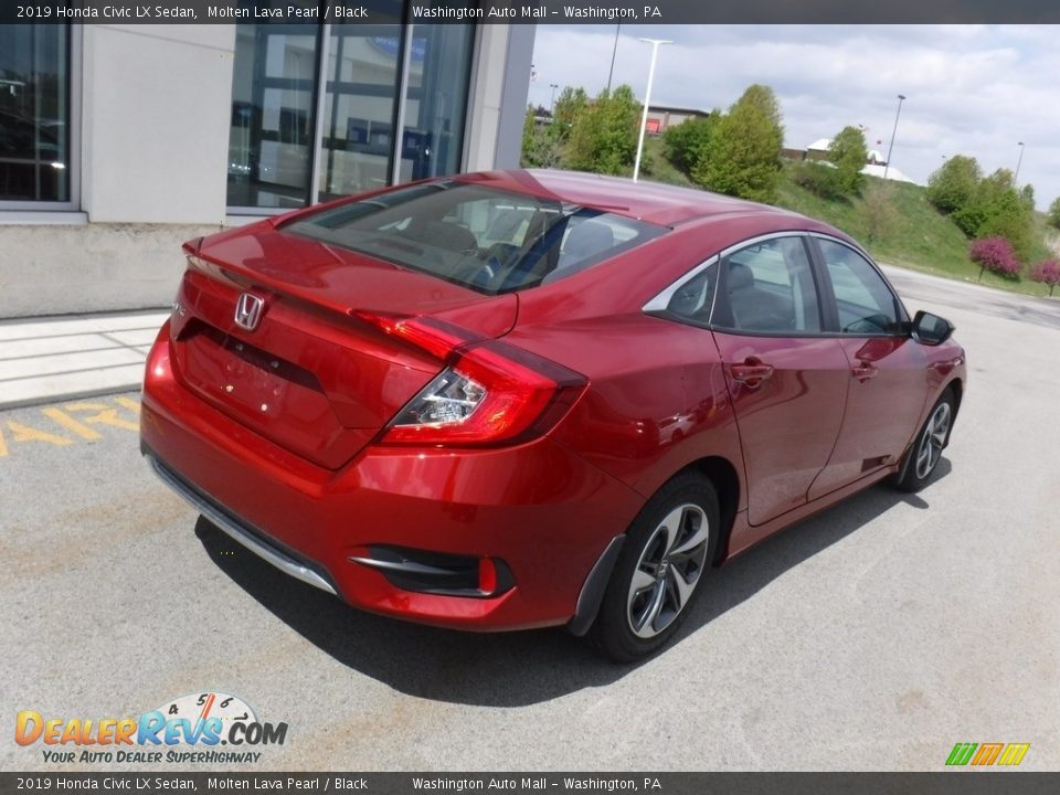 2019 Honda Civic LX Sedan Molten Lava Pearl / Black Photo #9