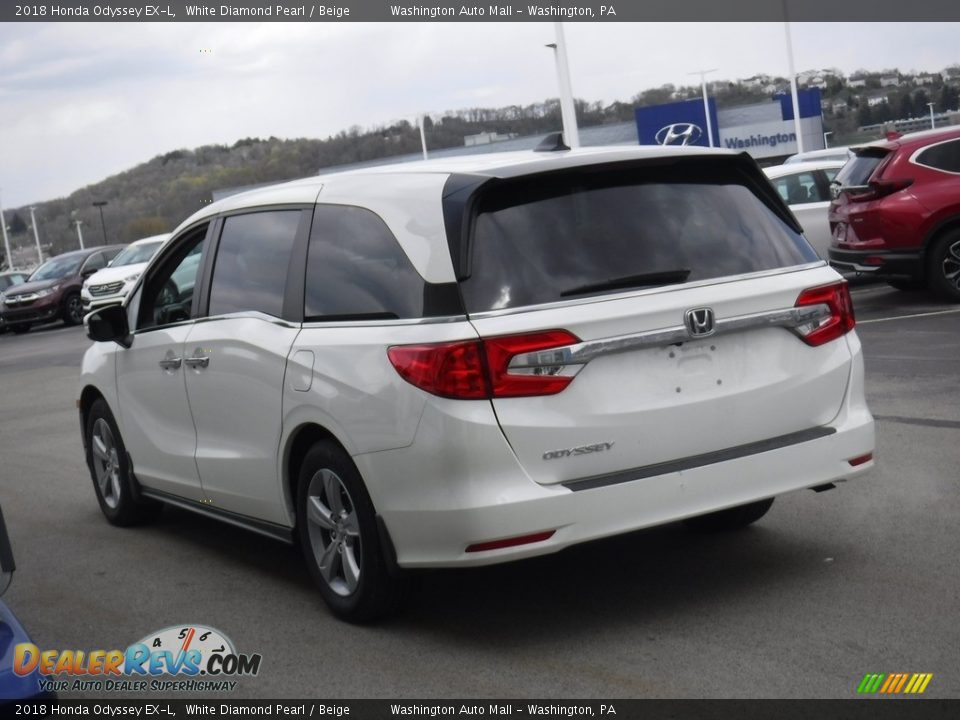 2018 Honda Odyssey EX-L White Diamond Pearl / Beige Photo #7