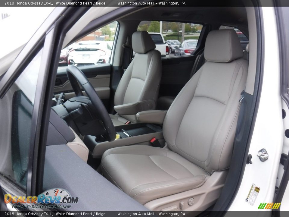 2018 Honda Odyssey EX-L White Diamond Pearl / Beige Photo #8