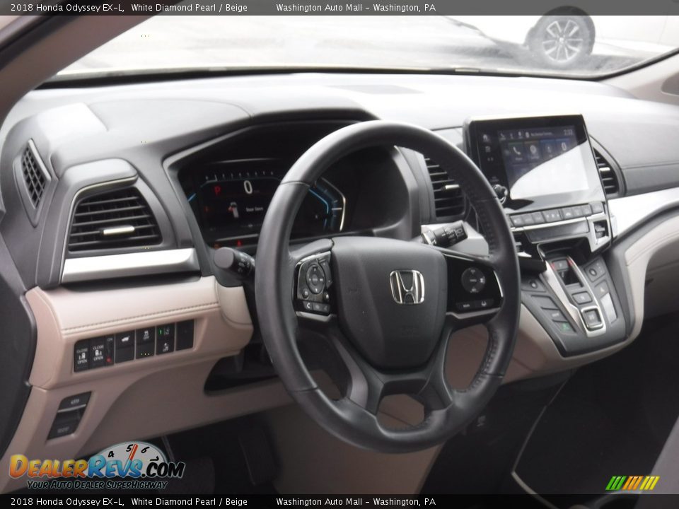 2018 Honda Odyssey EX-L White Diamond Pearl / Beige Photo #11