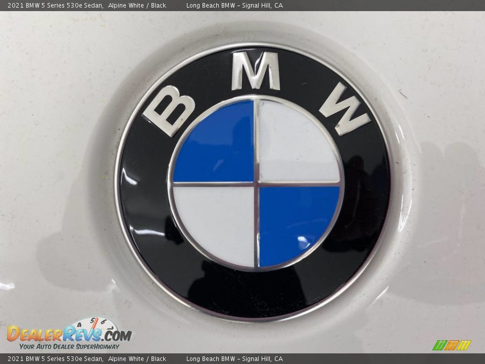 2021 BMW 5 Series 530e Sedan Alpine White / Black Photo #5