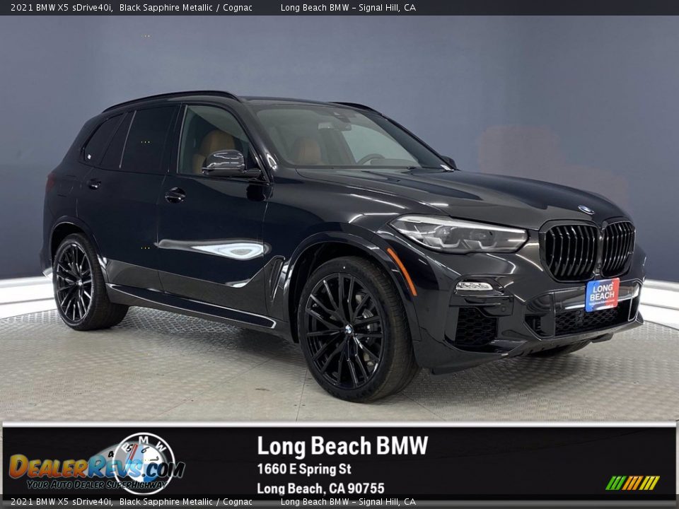 2021 BMW X5 sDrive40i Black Sapphire Metallic / Cognac Photo #1