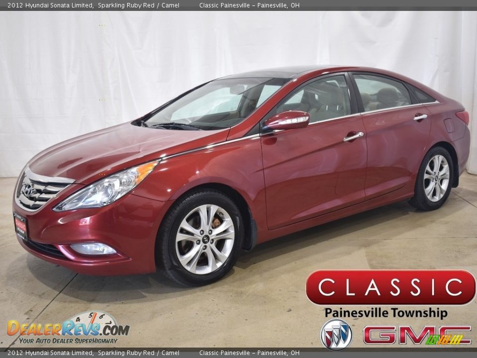 2012 Hyundai Sonata Limited Sparkling Ruby Red / Camel Photo #1