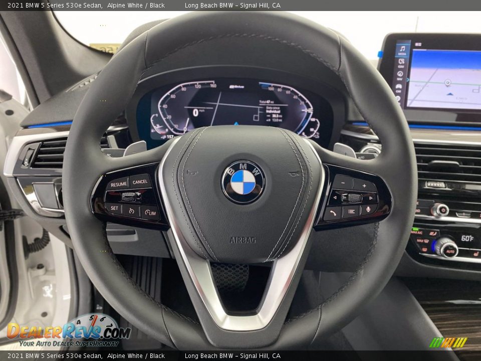 2021 BMW 5 Series 530e Sedan Steering Wheel Photo #14