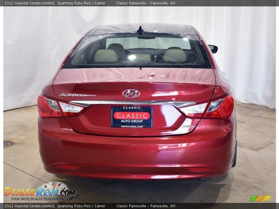 2012 Hyundai Sonata Limited Sparkling Ruby Red / Camel Photo #3