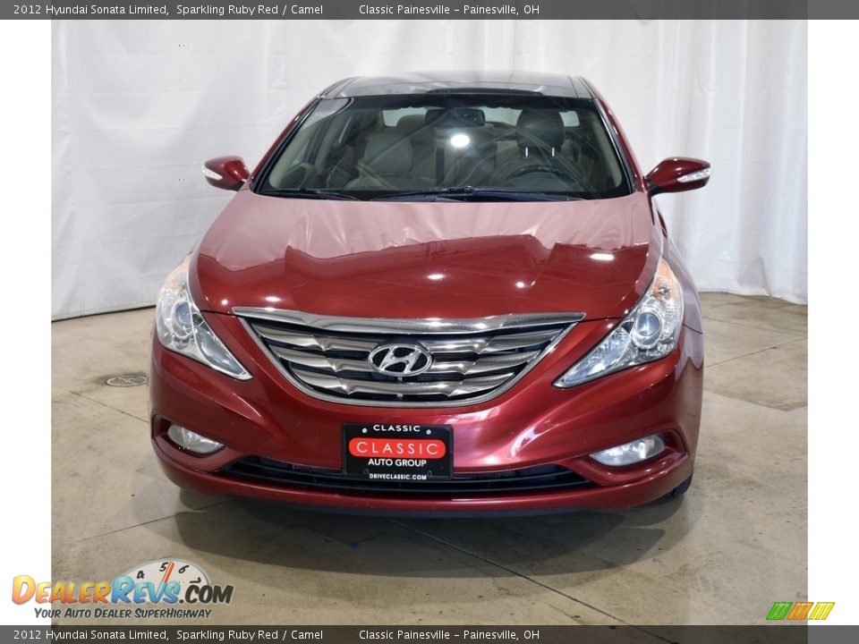 2012 Hyundai Sonata Limited Sparkling Ruby Red / Camel Photo #4