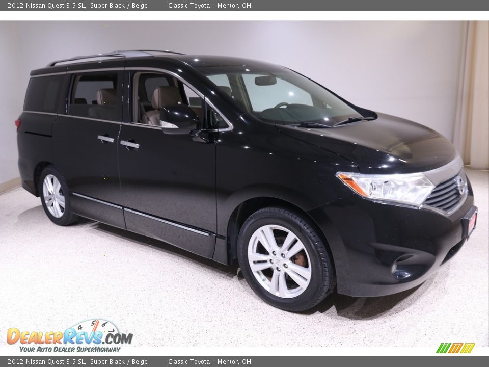 2012 Nissan Quest 3.5 SL Super Black / Beige Photo #1