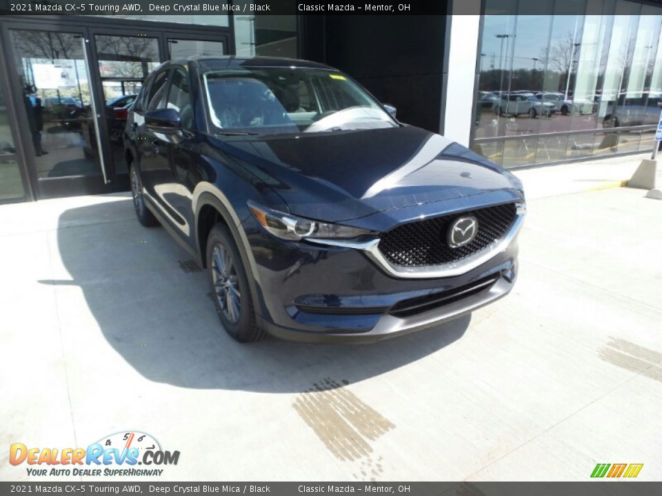 2021 Mazda CX-5 Touring AWD Deep Crystal Blue Mica / Black Photo #1