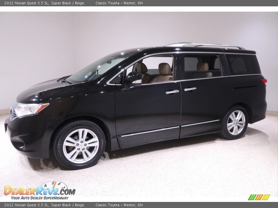 2012 Nissan Quest 3.5 SL Super Black / Beige Photo #3