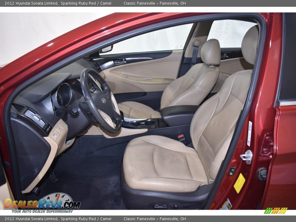 2012 Hyundai Sonata Limited Sparkling Ruby Red / Camel Photo #8