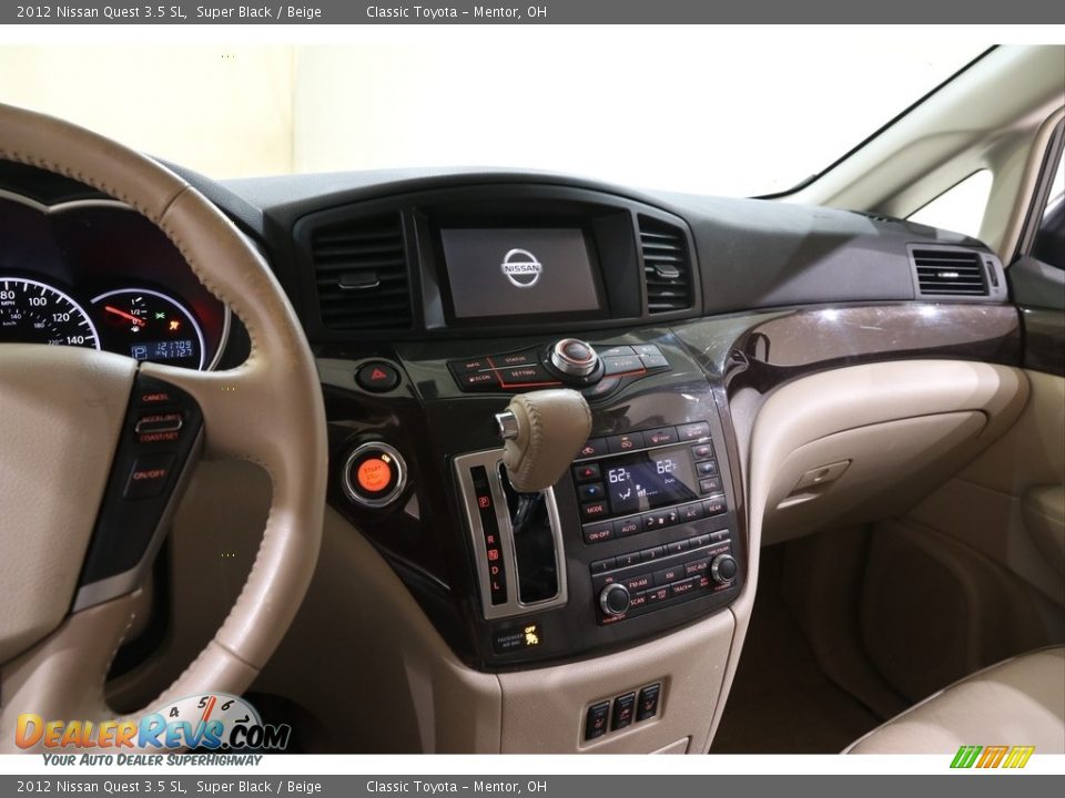 2012 Nissan Quest 3.5 SL Super Black / Beige Photo #9