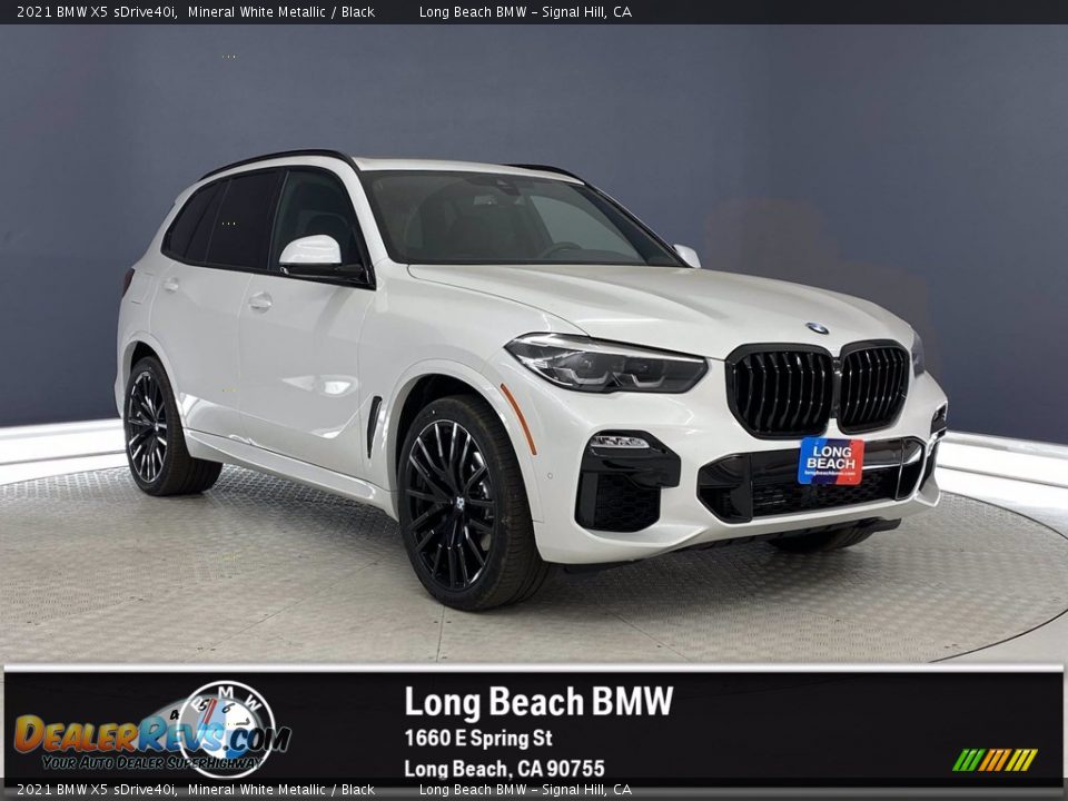 2021 BMW X5 sDrive40i Mineral White Metallic / Black Photo #1