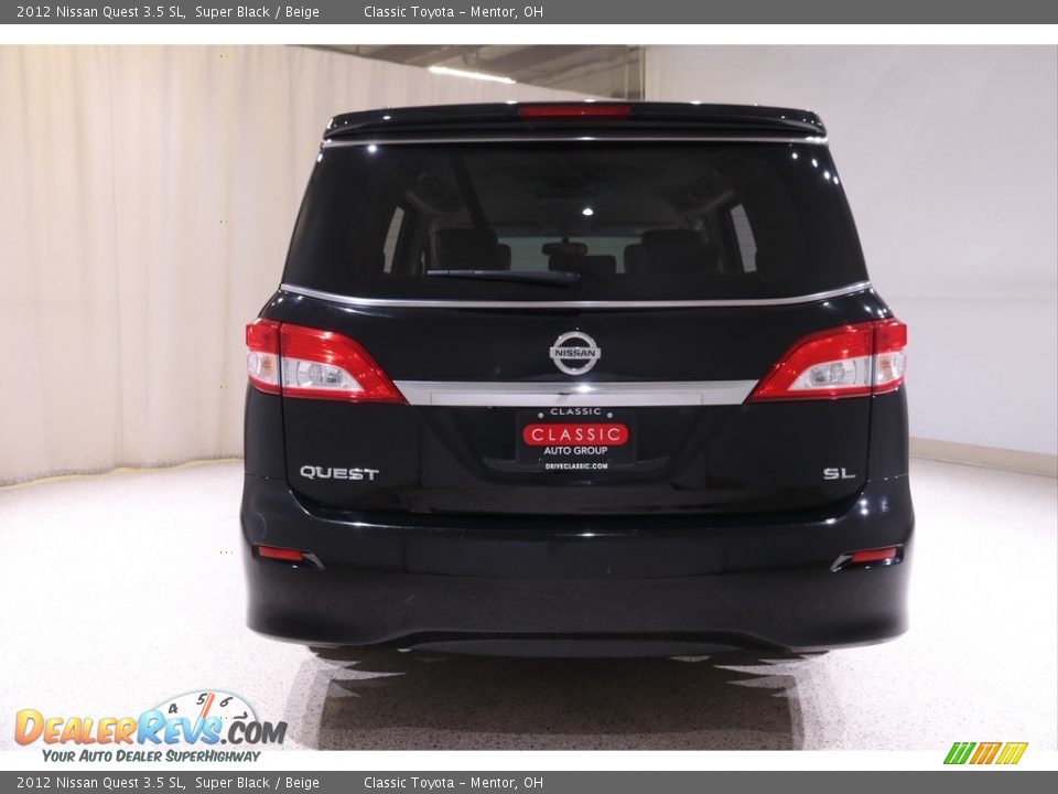 2012 Nissan Quest 3.5 SL Super Black / Beige Photo #21