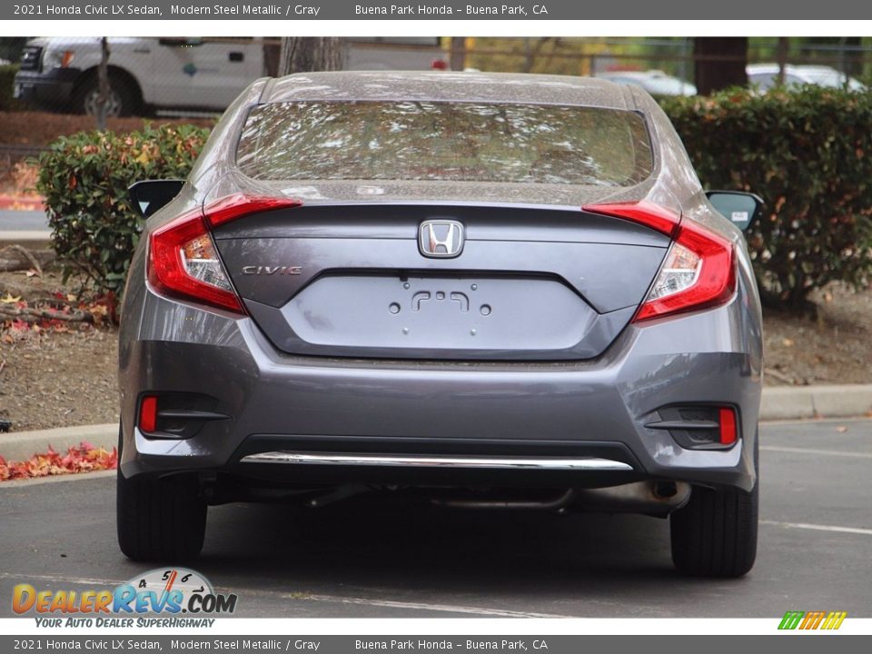 2021 Honda Civic LX Sedan Modern Steel Metallic / Gray Photo #6