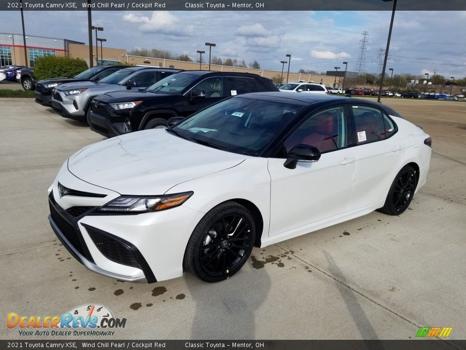 2021 Toyota Camry XSE Wind Chill Pearl / Cockpit Red Photo #1