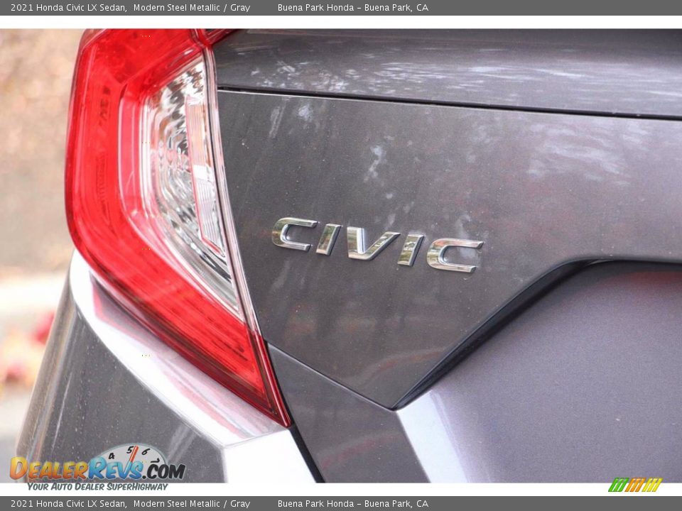 2021 Honda Civic LX Sedan Modern Steel Metallic / Gray Photo #7