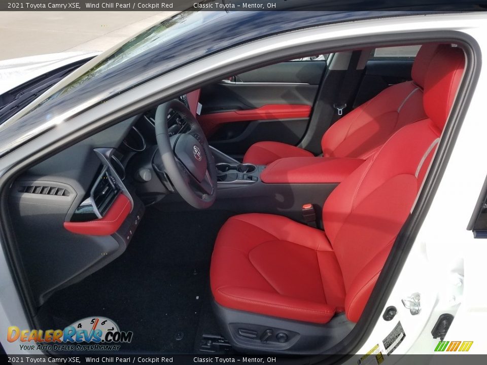 2021 Toyota Camry XSE Wind Chill Pearl / Cockpit Red Photo #2