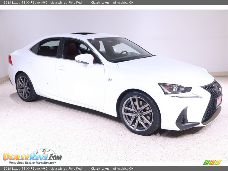 2019 Lexus IS 300 F Sport AWD Ultra White / Rioja Red Photo #1