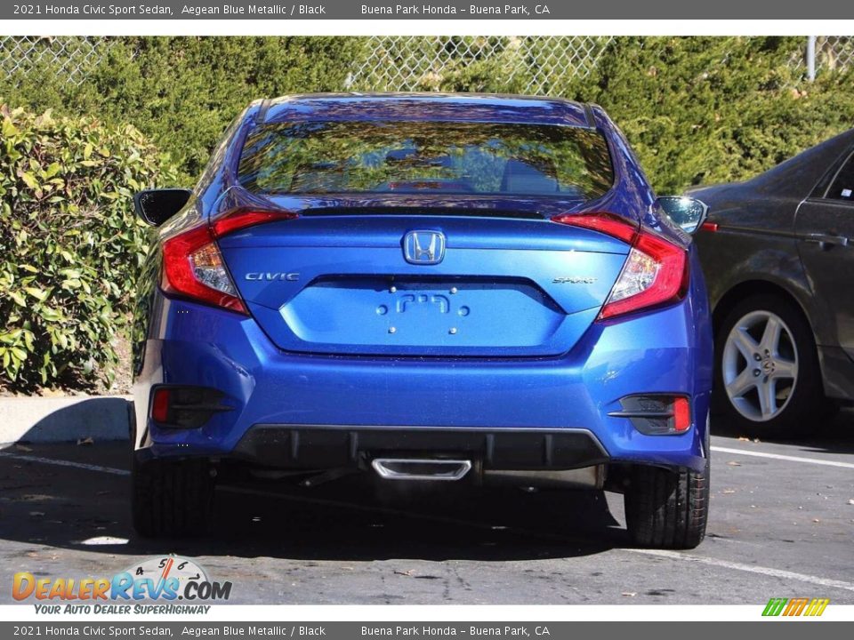 2021 Honda Civic Sport Sedan Aegean Blue Metallic / Black Photo #6