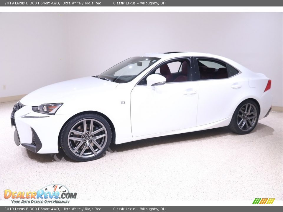 2019 Lexus IS 300 F Sport AWD Ultra White / Rioja Red Photo #3