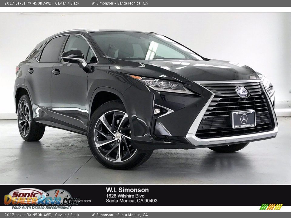 2017 Lexus RX 450h AWD Caviar / Black Photo #1