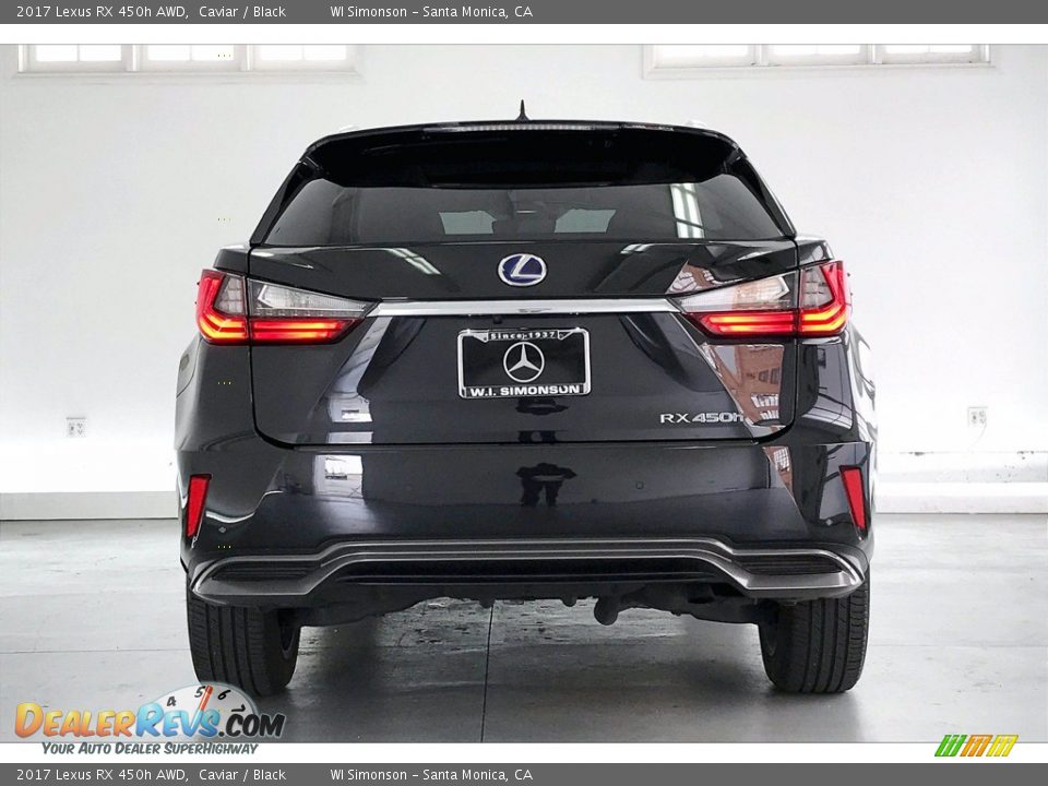 2017 Lexus RX 450h AWD Caviar / Black Photo #3