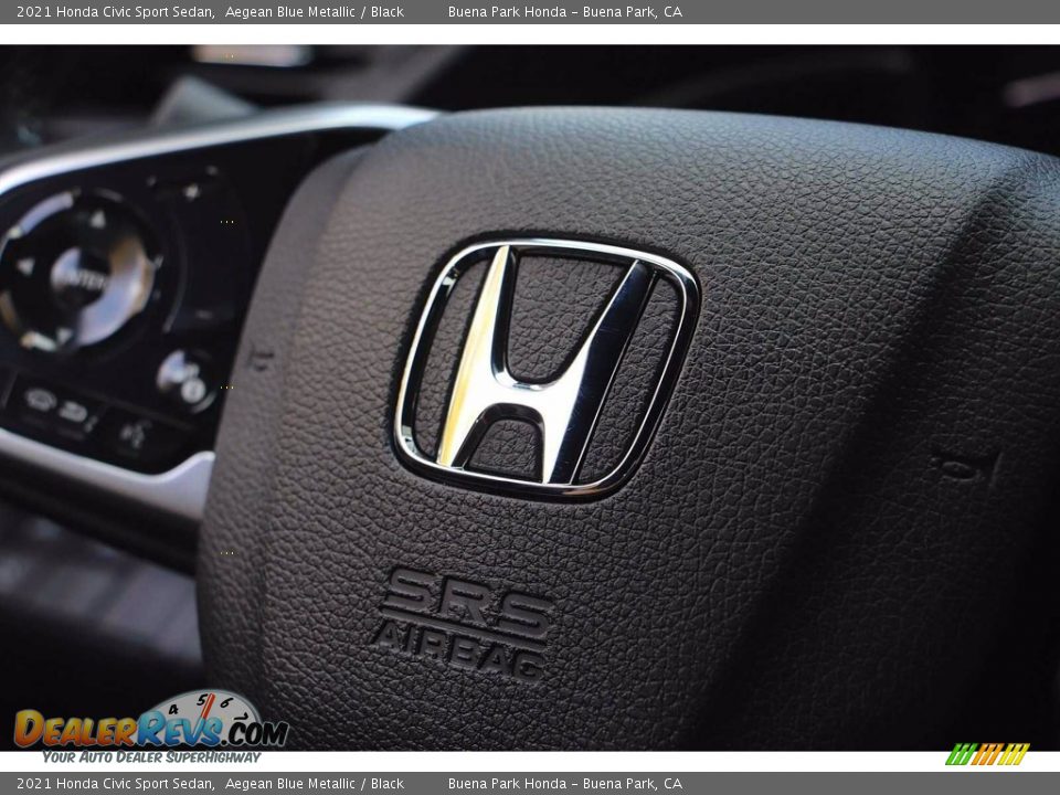 2021 Honda Civic Sport Sedan Aegean Blue Metallic / Black Photo #16