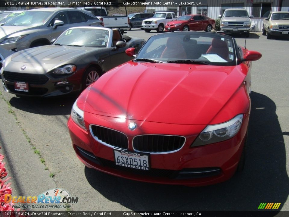 2011 BMW Z4 sDrive30i Roadster Crimson Red / Coral Red Photo #2