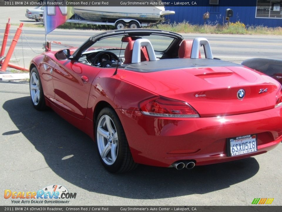 2011 BMW Z4 sDrive30i Roadster Crimson Red / Coral Red Photo #4