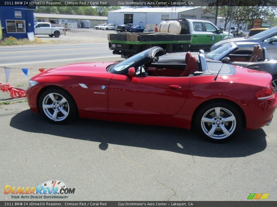 2011 BMW Z4 sDrive30i Roadster Crimson Red / Coral Red Photo #5