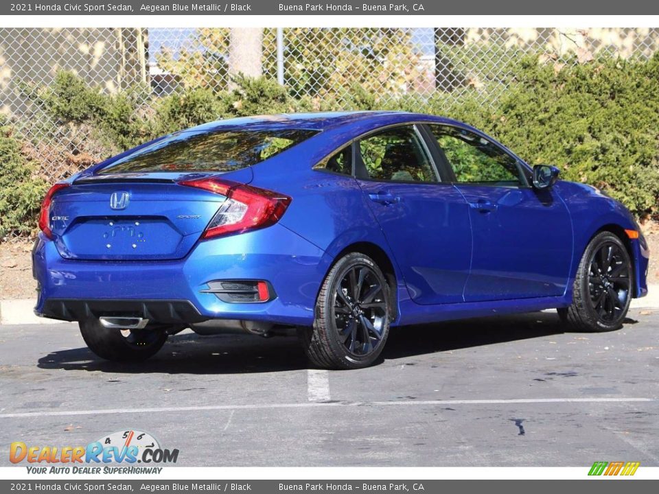 2021 Honda Civic Sport Sedan Aegean Blue Metallic / Black Photo #5