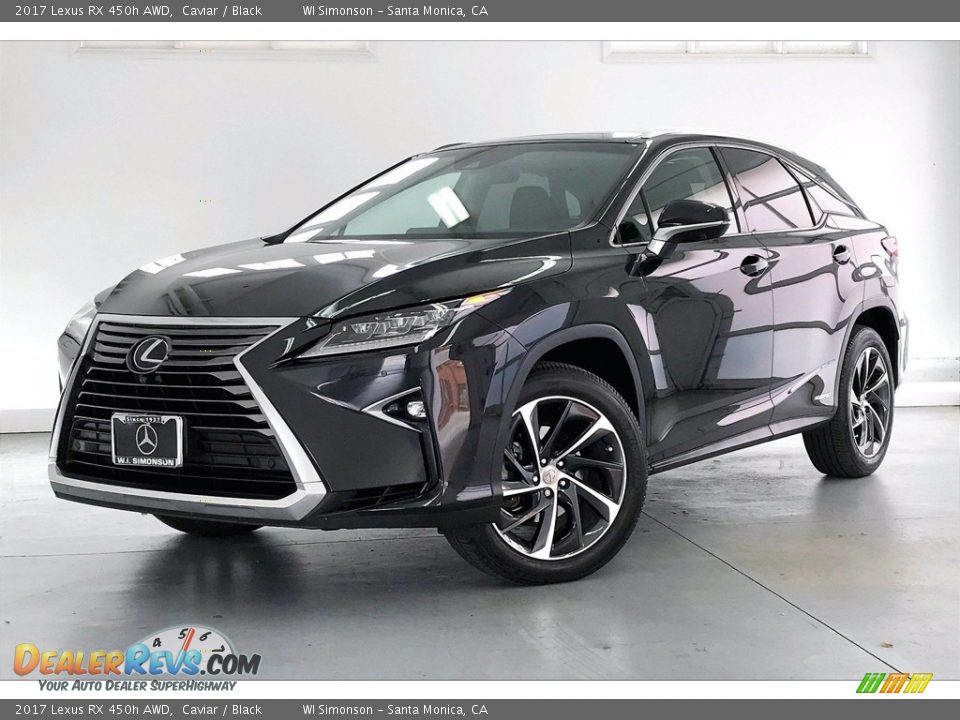 2017 Lexus RX 450h AWD Caviar / Black Photo #12