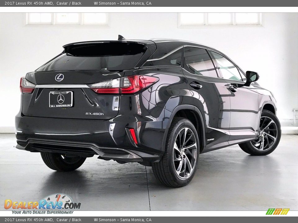 2017 Lexus RX 450h AWD Caviar / Black Photo #13