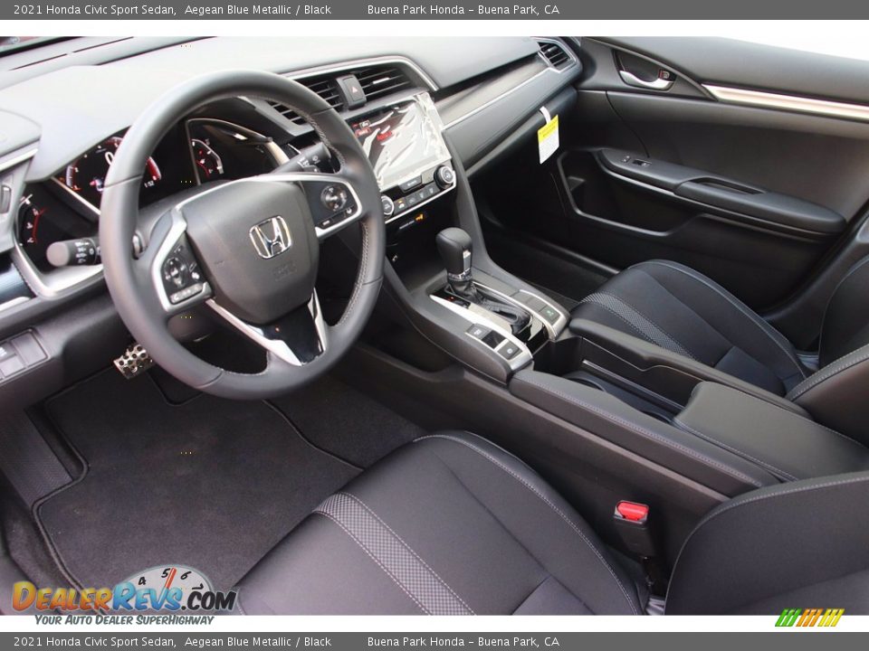 Black Interior - 2021 Honda Civic Sport Sedan Photo #8