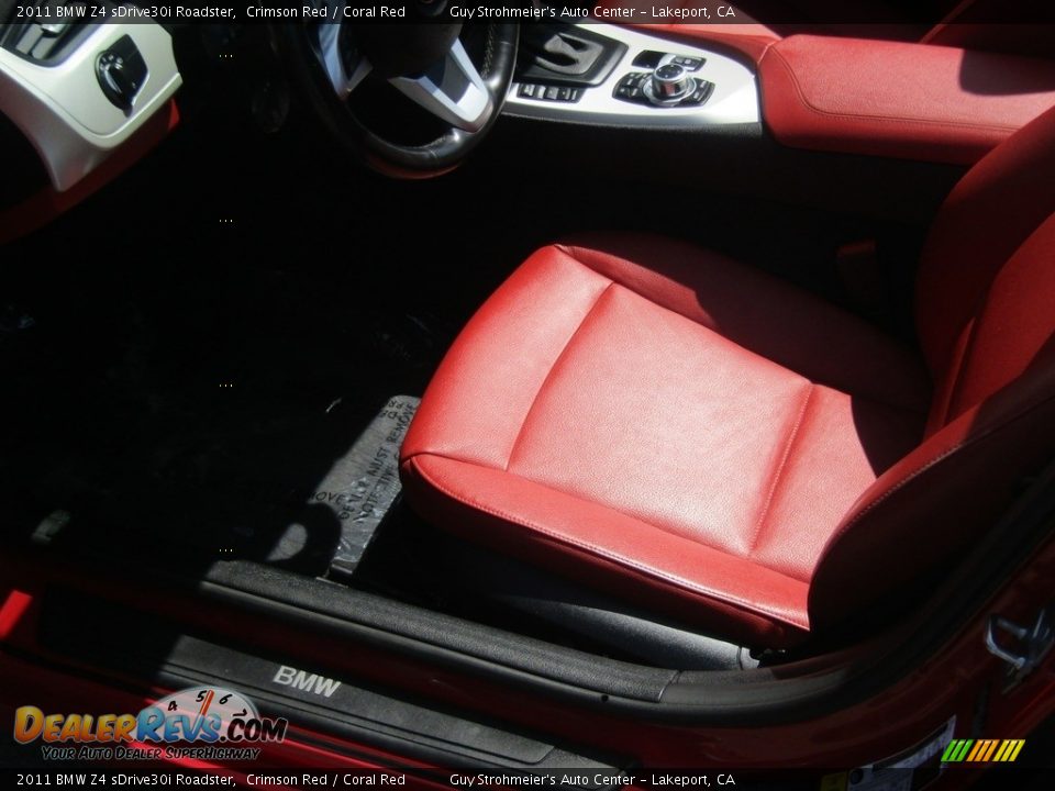2011 BMW Z4 sDrive30i Roadster Crimson Red / Coral Red Photo #12