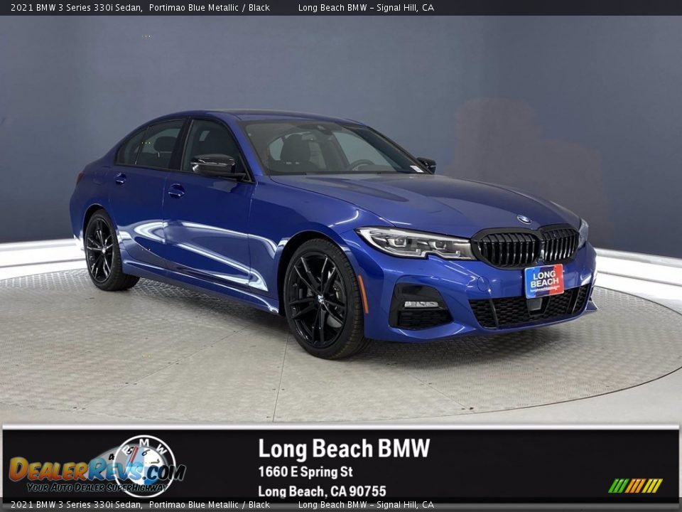 2021 BMW 3 Series 330i Sedan Portimao Blue Metallic / Black Photo #1