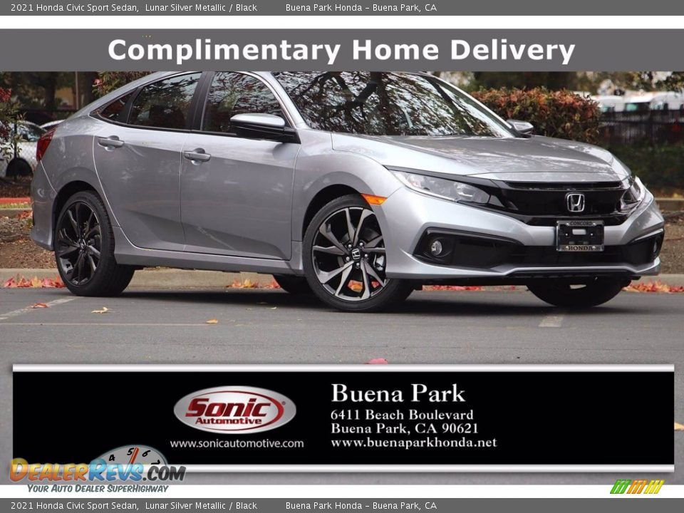 2021 Honda Civic Sport Sedan Lunar Silver Metallic / Black Photo #1