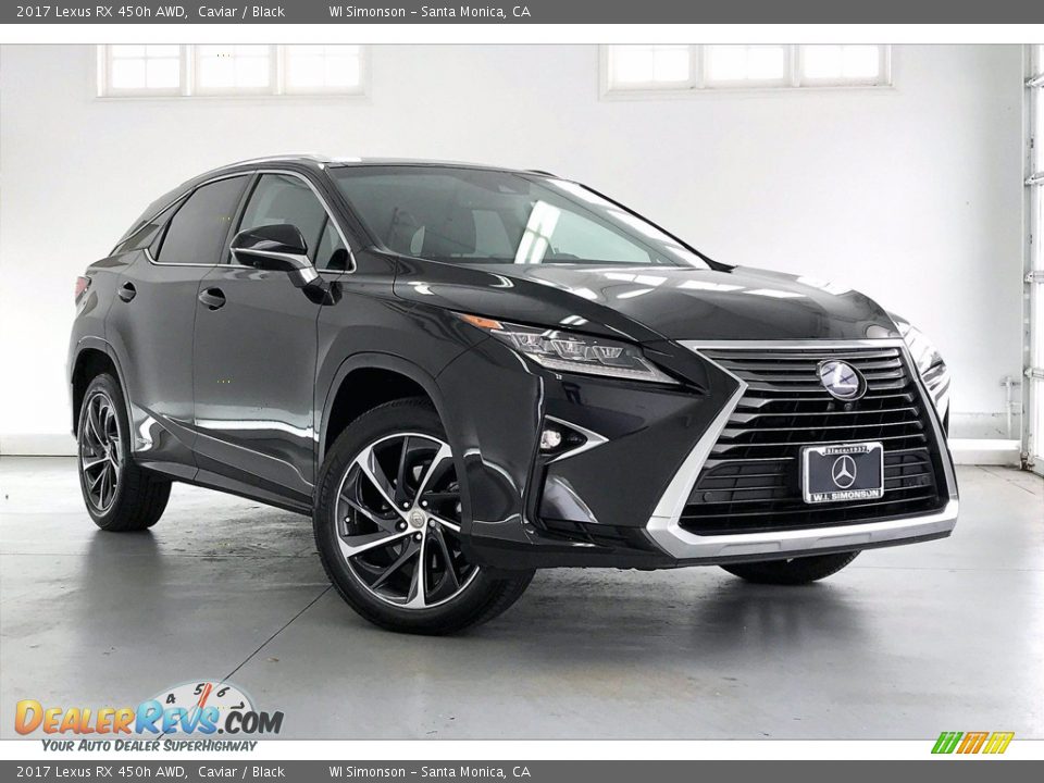 2017 Lexus RX 450h AWD Caviar / Black Photo #34