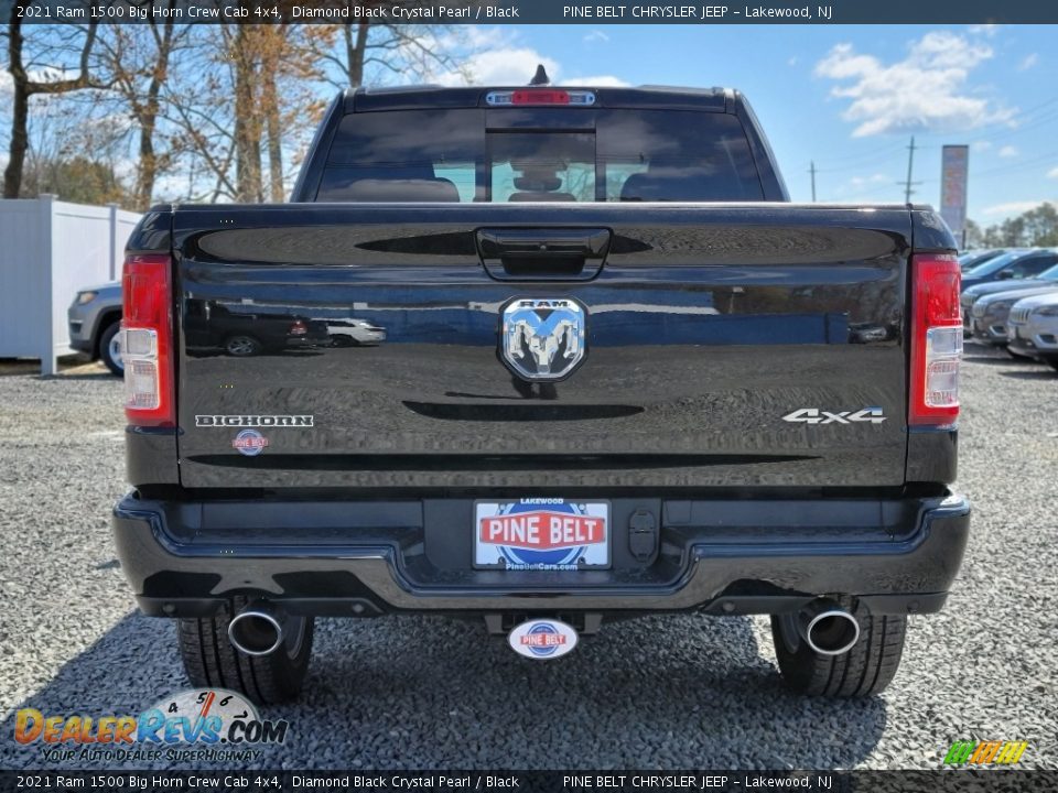 2021 Ram 1500 Big Horn Crew Cab 4x4 Diamond Black Crystal Pearl / Black Photo #7