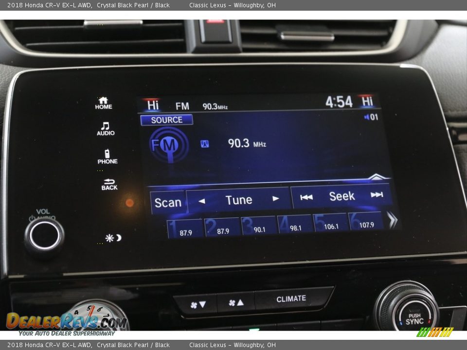 2018 Honda CR-V EX-L AWD Crystal Black Pearl / Black Photo #10