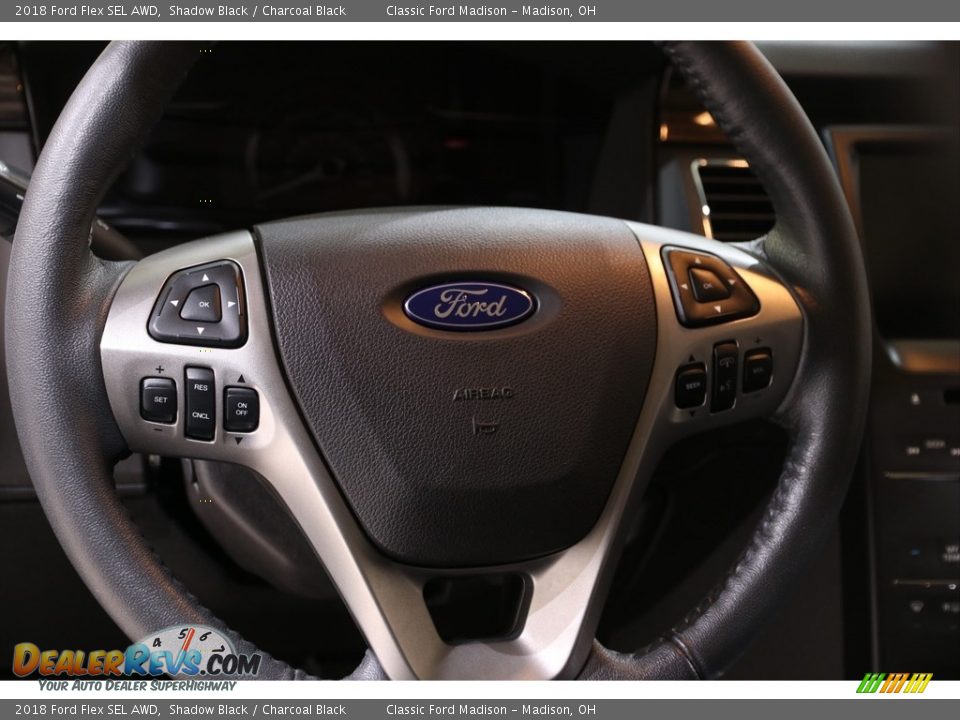 2018 Ford Flex SEL AWD Shadow Black / Charcoal Black Photo #7