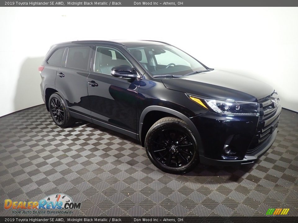 2019 Toyota Highlander SE AWD Midnight Black Metallic / Black Photo #7