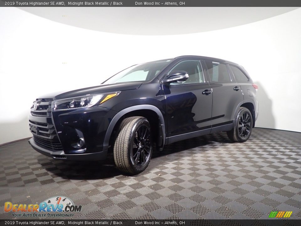 2019 Toyota Highlander SE AWD Midnight Black Metallic / Black Photo #12