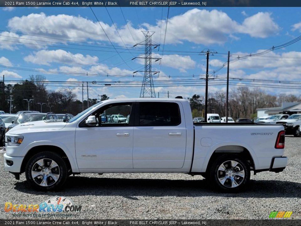 2021 Ram 1500 Laramie Crew Cab 4x4 Bright White / Black Photo #4