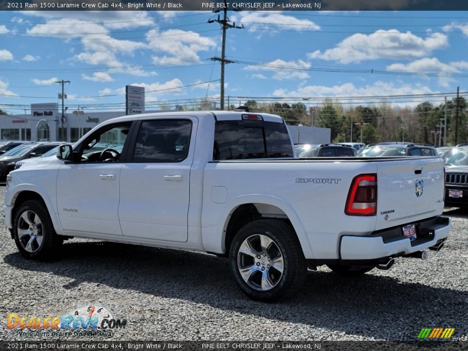 2021 Ram 1500 Laramie Crew Cab 4x4 Bright White / Black Photo #6