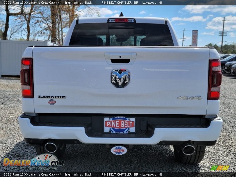 2021 Ram 1500 Laramie Crew Cab 4x4 Bright White / Black Photo #7