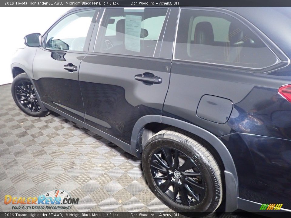 2019 Toyota Highlander SE AWD Midnight Black Metallic / Black Photo #23